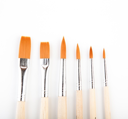 paint brush on white backgroundの写真素材