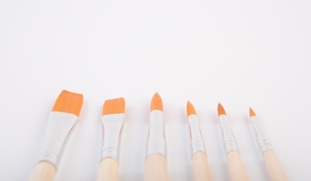 paint brush on white backgroundの写真素材