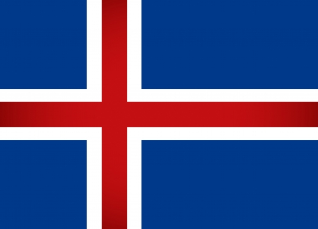 Iceland Flag  Vector illustration のイラスト素材