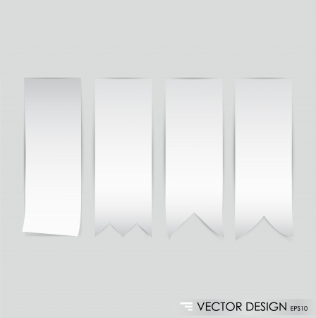 Collection of ribbon promotional products design, ready for your message  Vector illustration のイラスト素材
