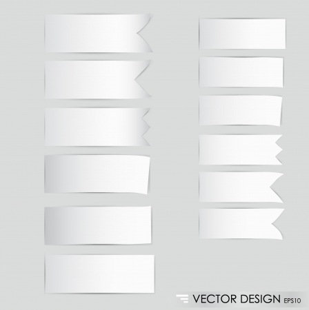 Collection of ribbon promotional products design, ready for your message  illustration のイラスト素材