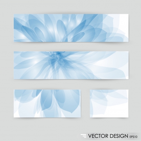 Flower vector background brochure template. Set of floral cardsのイラスト素材