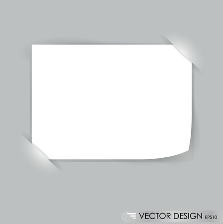 White note papers, ready for your message. Vector illustration.のイラスト素材