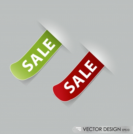 Colorful label paper, vector illustration.のイラスト素材