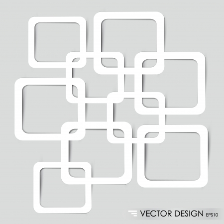 Overlapping Squares Concept Illustration   のイラスト素材