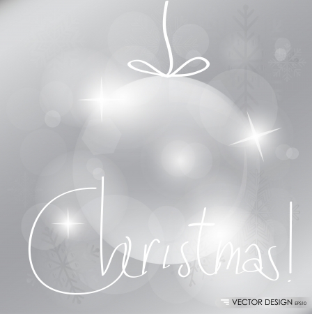 Light silver abstract Christmas background with white snowflakes, vector illustration のイラスト素材