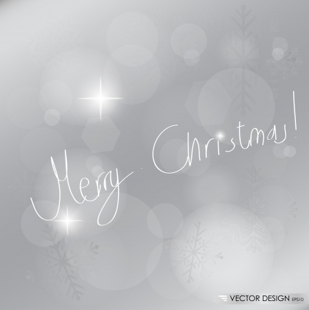 Light silver abstract Christmas background with white snowflakes, vector illustration のイラスト素材