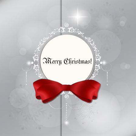Christmas card  Light silver abstract Christmas background with white snowflakes, vector illustration のイラスト素材