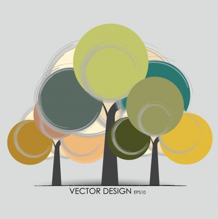 Abstract tree. Vector illustration.のイラスト素材