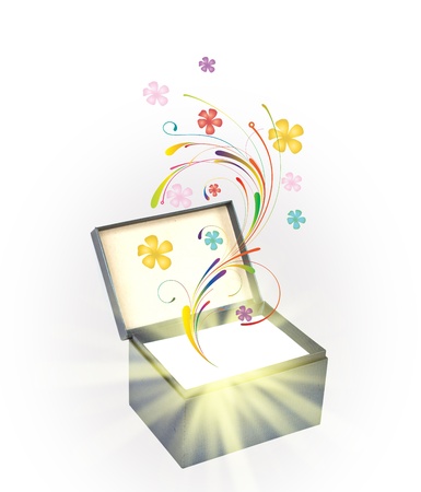 Magic gift boxの写真素材