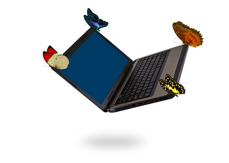 Weightless laptopの写真素材