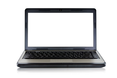 Laptop Isolated on white backgroundの写真素材