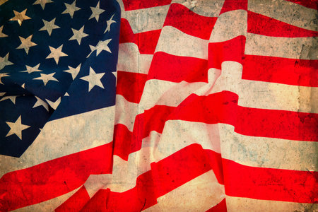 Vintage flag USAの写真素材