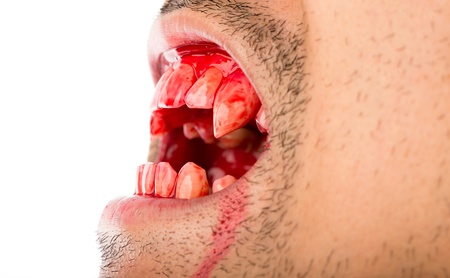 Halloween Vampire on white backgroundの写真素材