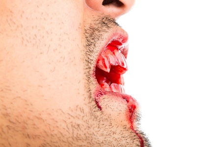 Halloween Vampire on white backgroundの写真素材