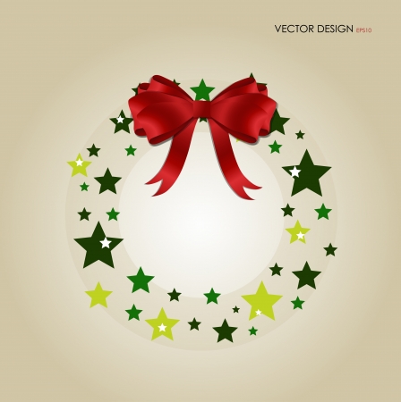Abstract Christmas background with Christmas wreathのイラスト素材
