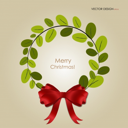 Abstract Christmas background with Christmas wreathのイラスト素材