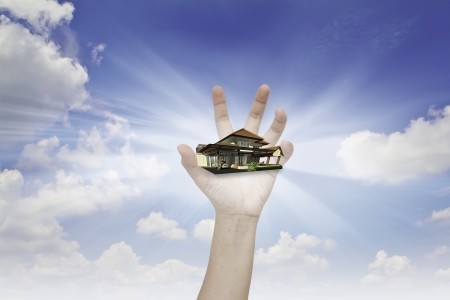 The house in handの写真素材