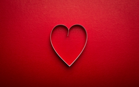 Paper  heart shape symbol for Valentines day  with copy space for text or designの写真素材