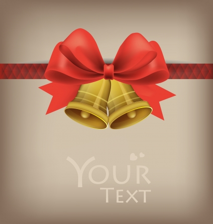 Beautiful cards with red bows and ribbons, vector illustration.のイラスト素材