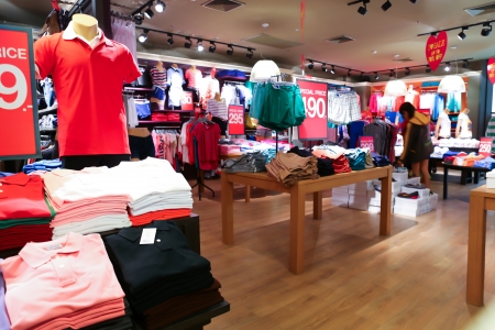 Interior of clothing store Interior of clothing store