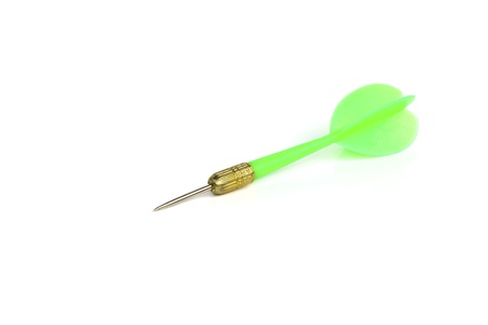 Green dart isolated on white backgroundの写真素材