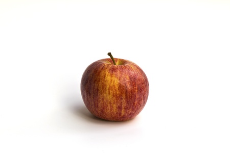 Red apple Isolated on white backgroundの写真素材