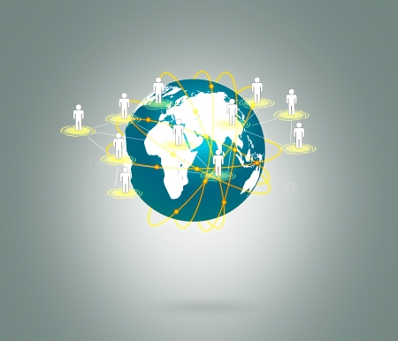 Earth of social networkの写真素材