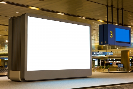 Blank Billboard in airportのeditorial素材