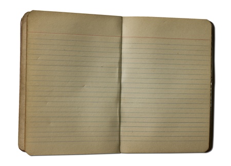 Old book (Ancient book) isolated on white backgroundの写真素材