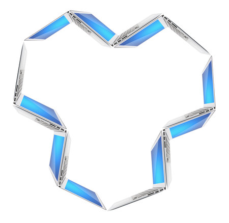 Abstract symbol from laptop