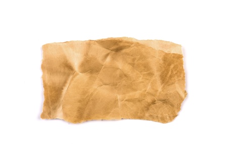 Vintage paper isolated on white backgroundの写真素材