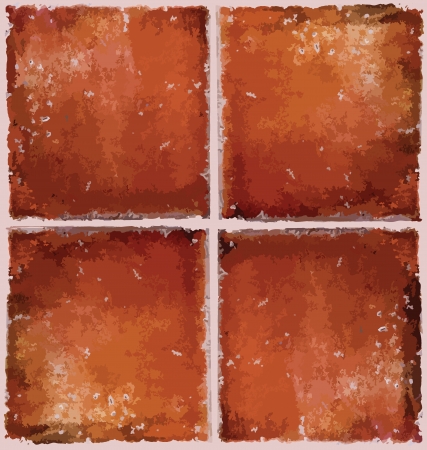 Brown ceramic wall seamless illustration backgroundのイラスト素材