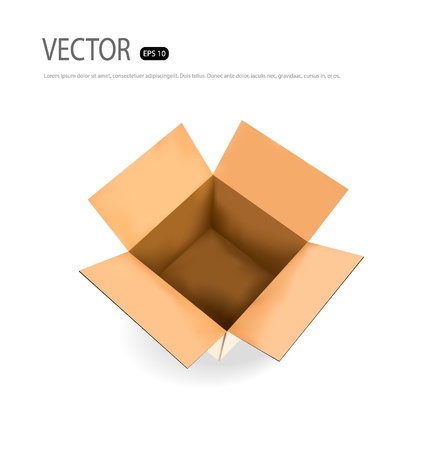 Cardboard box. Vector illustration.のイラスト素材