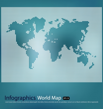 Dotted world map. Vector illustration.のイラスト素材