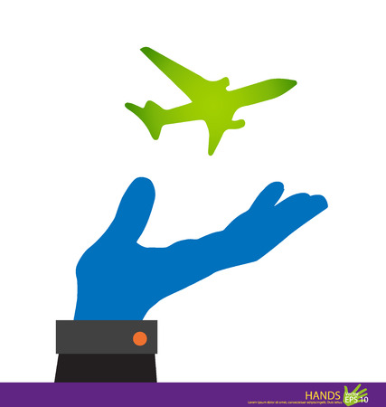 paper plane on businessman ,Vector cartoon businessのイラスト素材