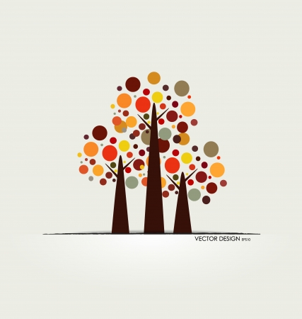 Abstract tree. Vector illustration.のイラスト素材