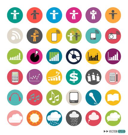Application Web Icons Set. Vector illustration.のイラスト素材