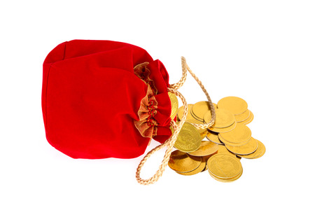 Chinese New Year Gift Bag and decoration on White Backgroundの写真素材