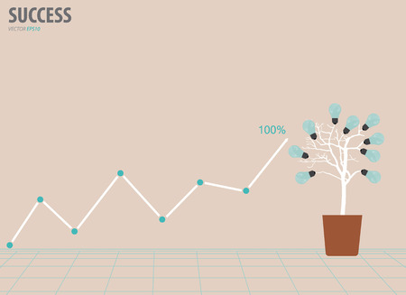 Business graph. Vector illustration.のイラスト素材