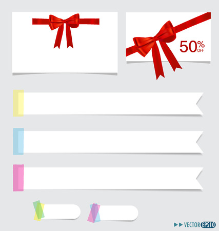 Collection of various note papers, ready for your message illustration.のイラスト素材