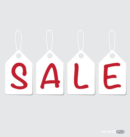 Paper price tags design illustration.のイラスト素材