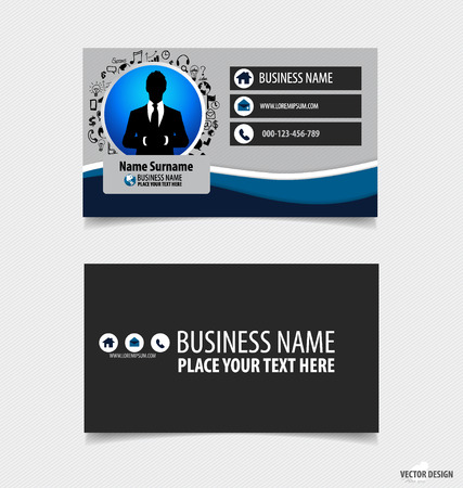 Abstract creative business card template, vector illustration.のイラスト素材