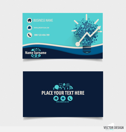Abstract creative business card template, vector illustration.のイラスト素材