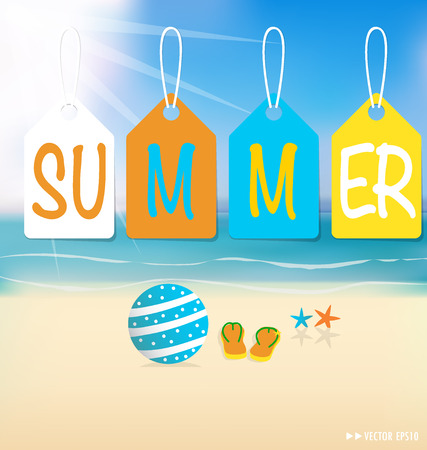 Summer holiday background. Vector illustration.のイラスト素材