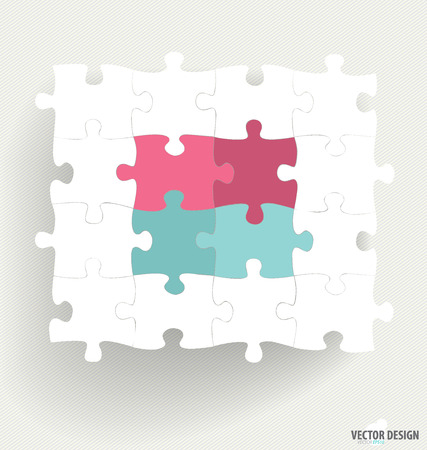 Paper cut of Puzzle. Vector illustration.のイラスト素材