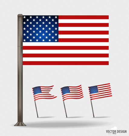 American Flag. Vector illustration.のイラスト素材