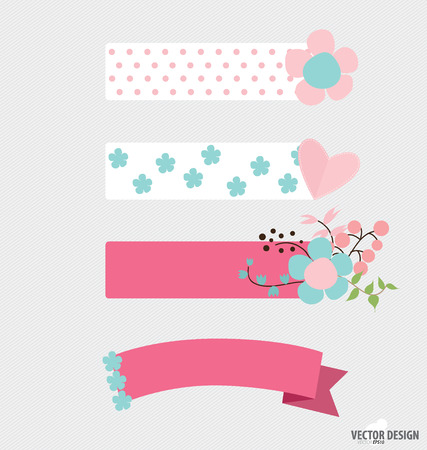 Cute note papers, ready for your message. Vector illustration.のイラスト素材