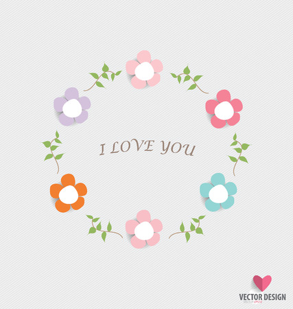 Romantic card, spring floral design element. Vector illustration.のイラスト素材