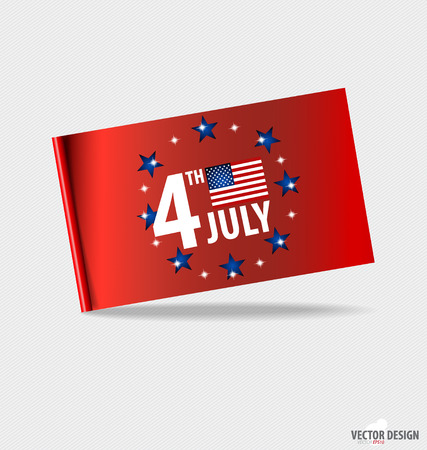 Happy independence day. American Flag design, vector illustration.のイラスト素材